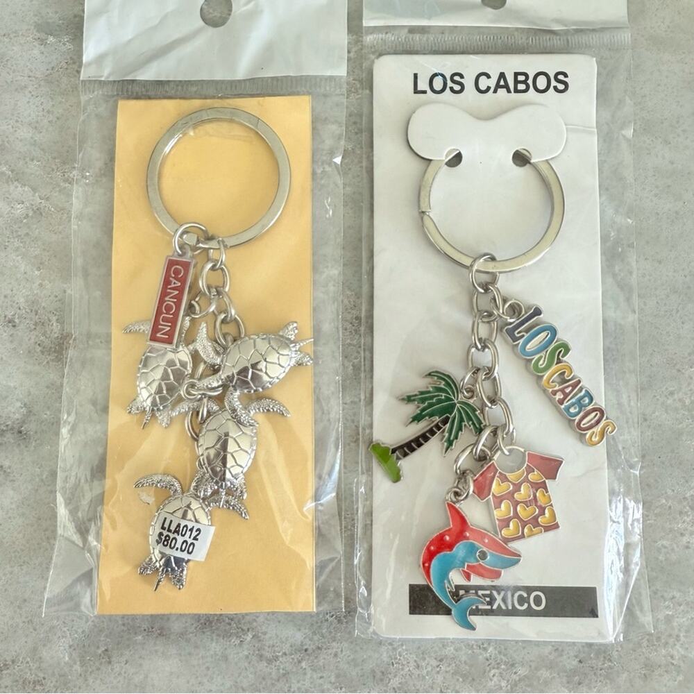 Y2K Mexico Cancun & Los Cabos Metal Keychain Lot – New Travel Souvenirs